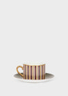 Orange Teacup and Saucer