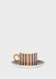 Orange Teacup and Saucer
