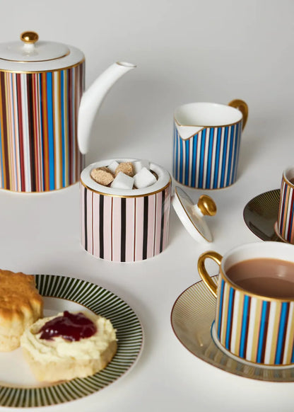 Orange Teacup and Saucer