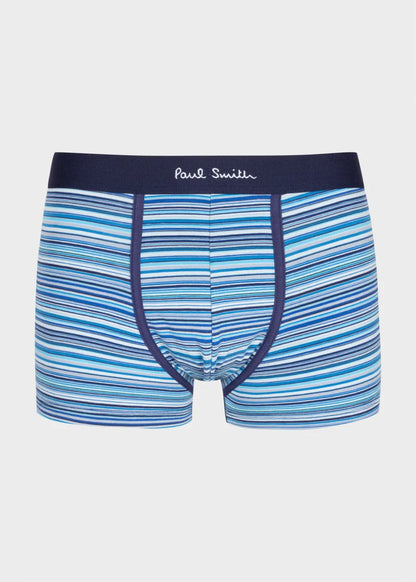 Blue Organic-Cotton 'Signature Stripe' Boxer Briefs Three Pack
