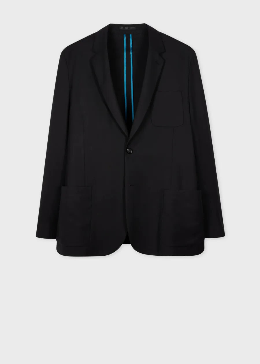 A Suit To Travel In - Black Wool Unlined Blazer