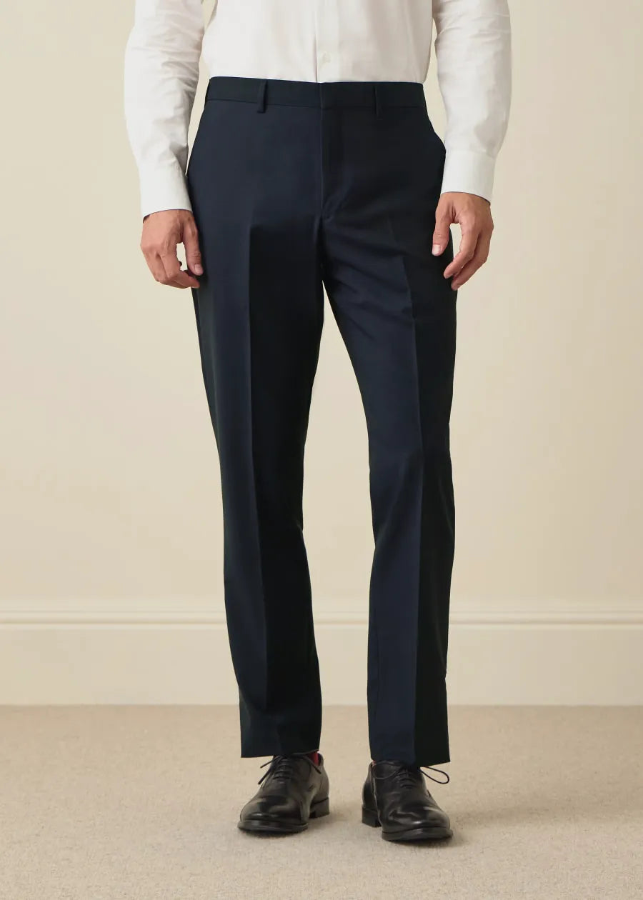 The Brierley - Navy Wool-Mohair Trousers
