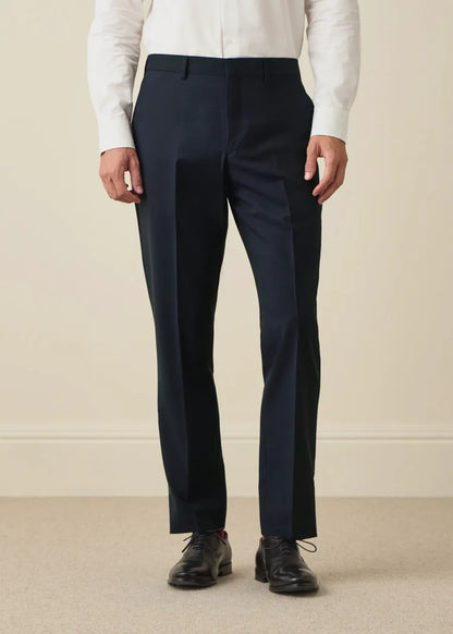 The Brierley - Navy Wool-Mohair Trousers