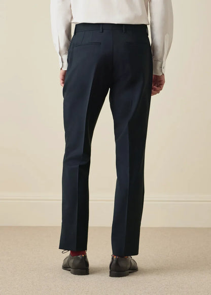 The Brierley - Navy Wool-Mohair Trousers