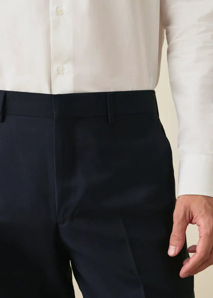 The Brierley - Navy Wool-Mohair Trousers
