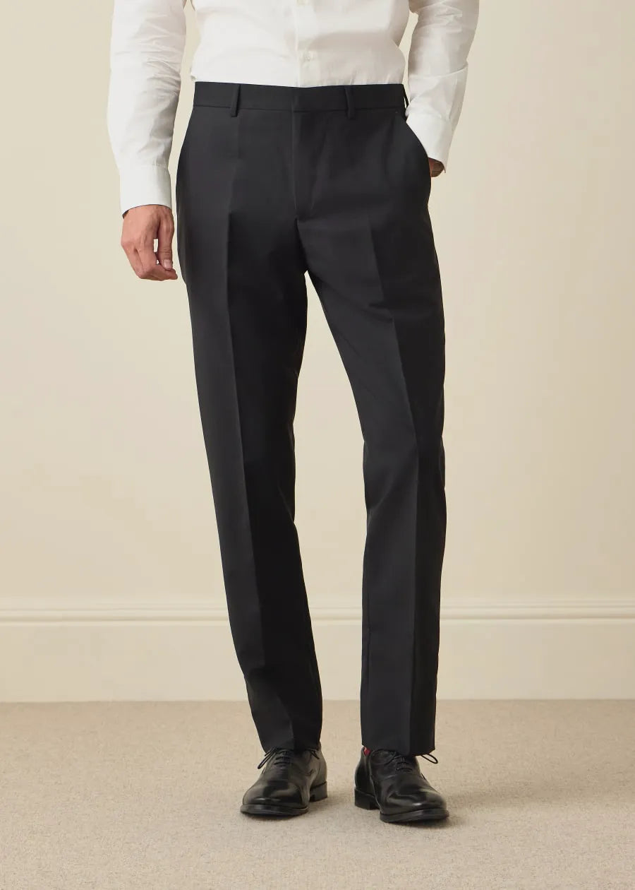 The Brierley - Black Wool-Mohair Trousers