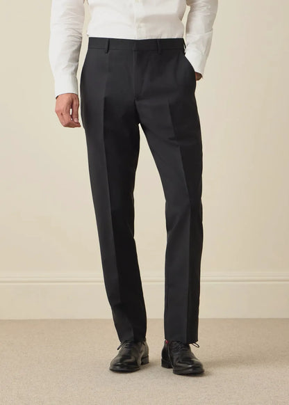 The Brierley - Black Wool-Mohair Trousers