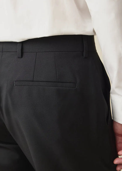 The Brierley - Black Wool-Mohair Trousers