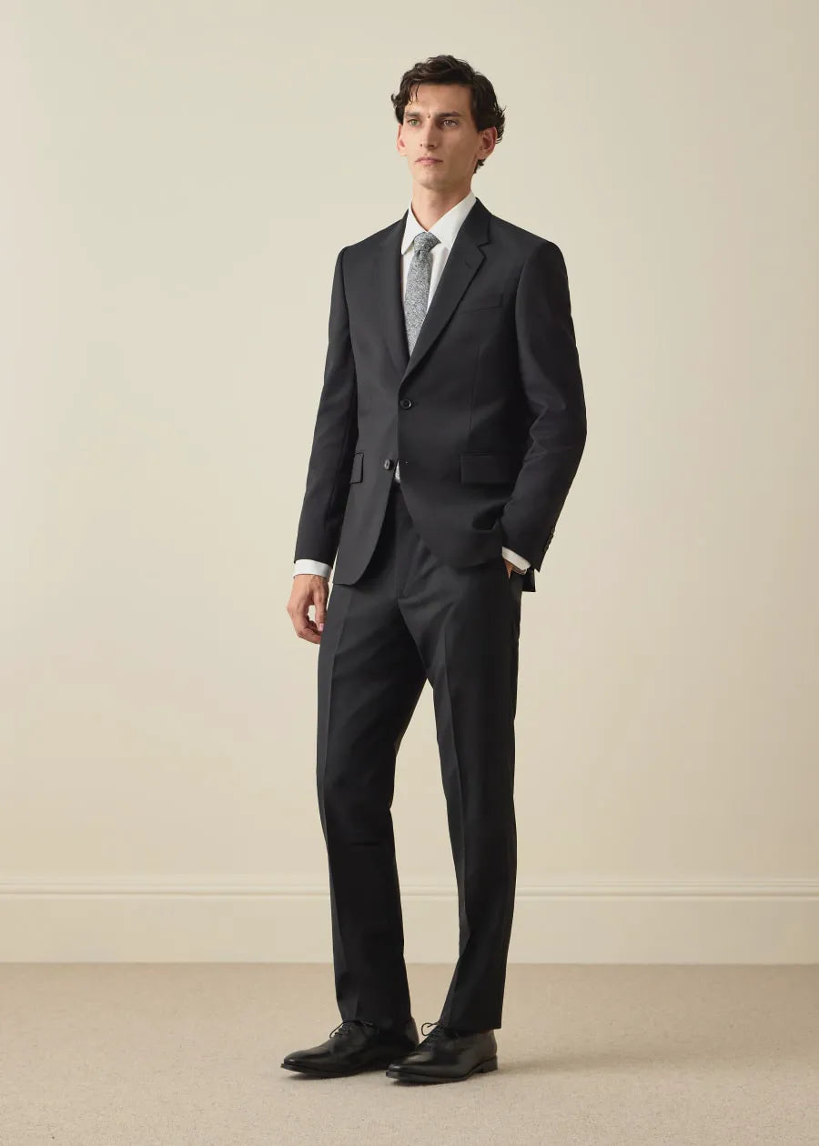 The Brierley - Black Wool-Mohair Trousers