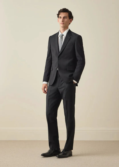 The Brierley - Black Wool-Mohair Trousers