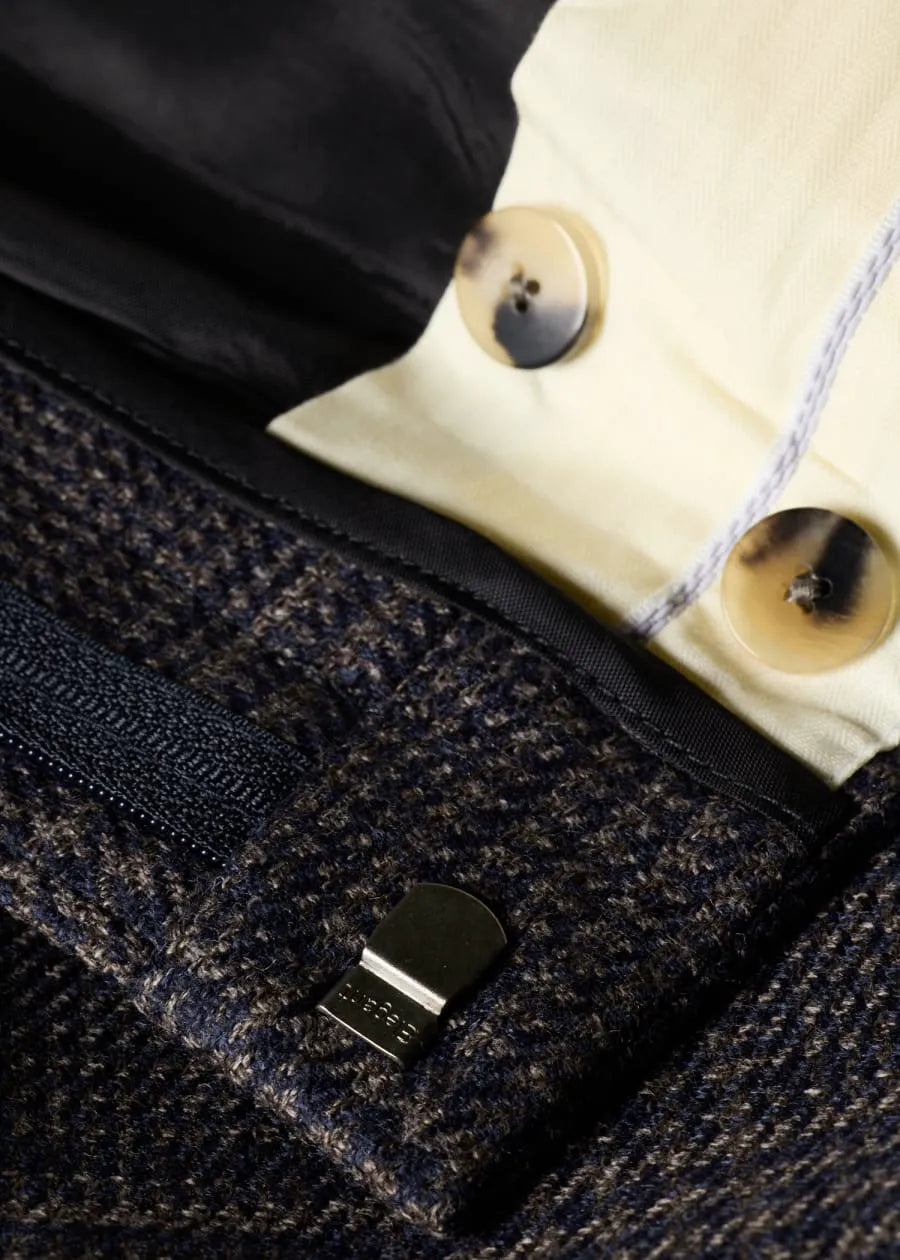 Navy and Brown