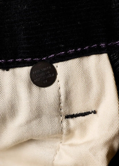 Slim Tapered-Fit Black Corduroy Trousers