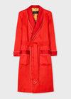 Red Linen And Silk Dressing Gown