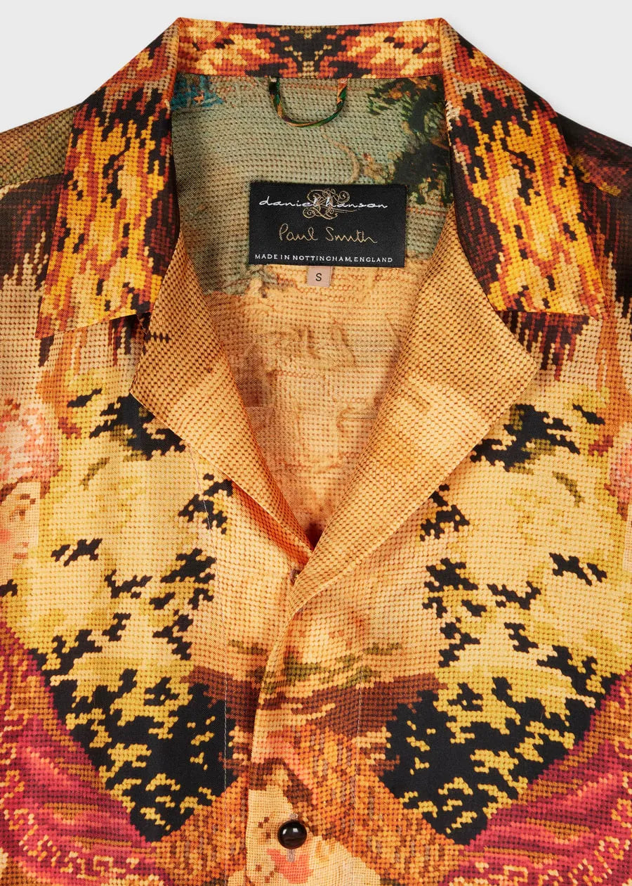 Tapestry Print Silk Pyjama Shirt
