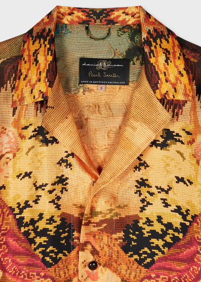 Tapestry Print Silk Pyjama Shirt