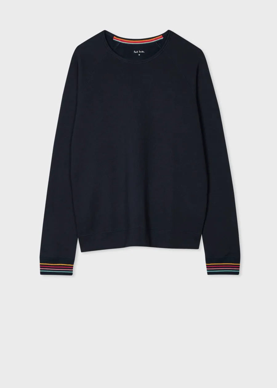 Women's Navy Lounge Sweatshirt With 'Swirl' Cuffs