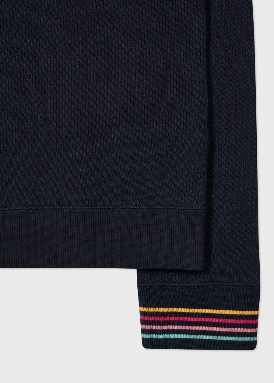 Women's Navy Lounge Sweatshirt With 'Swirl' Cuffs