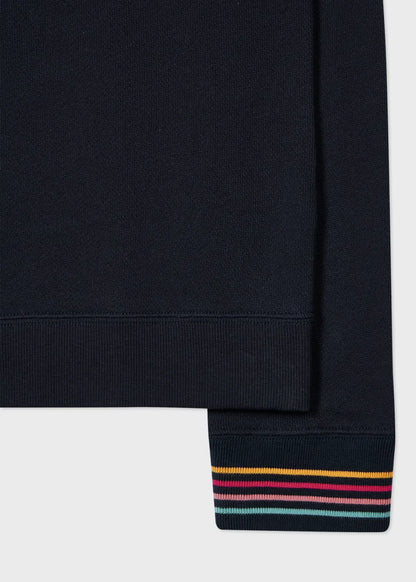 Women's Navy Lounge Sweatshirt With 'Swirl' Cuffs