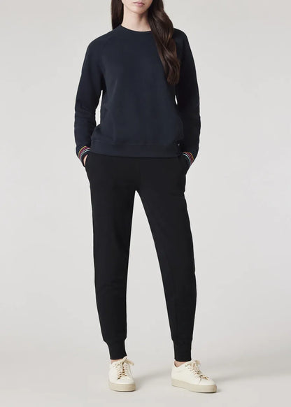 Women's Navy Lounge Sweatshirt With 'Swirl' Cuffs