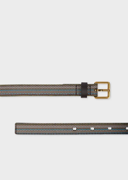 Women's 'Signature Stripe' Check Belt