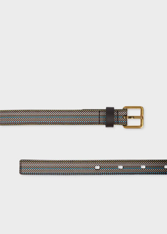 Women's 'Signature Stripe' Check Belt