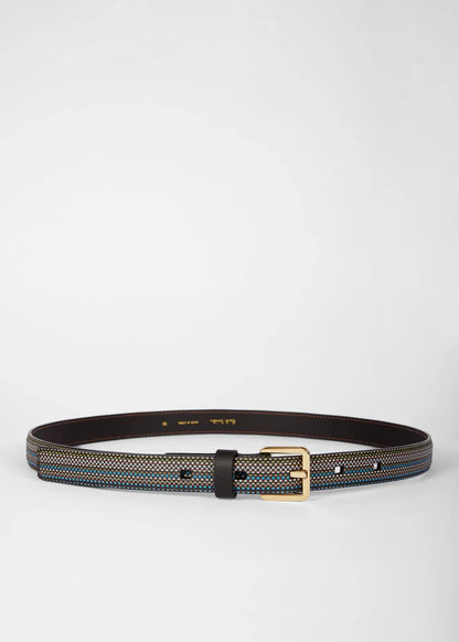 Women's 'Signature Stripe' Check Belt