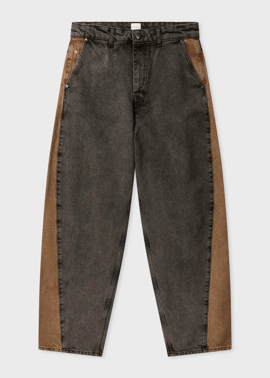 Women's Contrast Barrel Leg Jeans