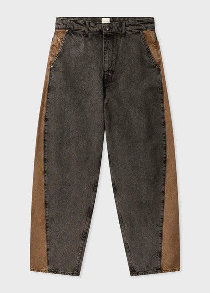 Women's Contrast Barrel Leg Jeans