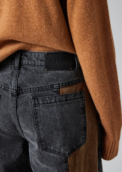 Women's Contrast Barrel Leg Jeans