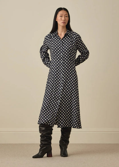 Women's Polka Dot Shirt Dress