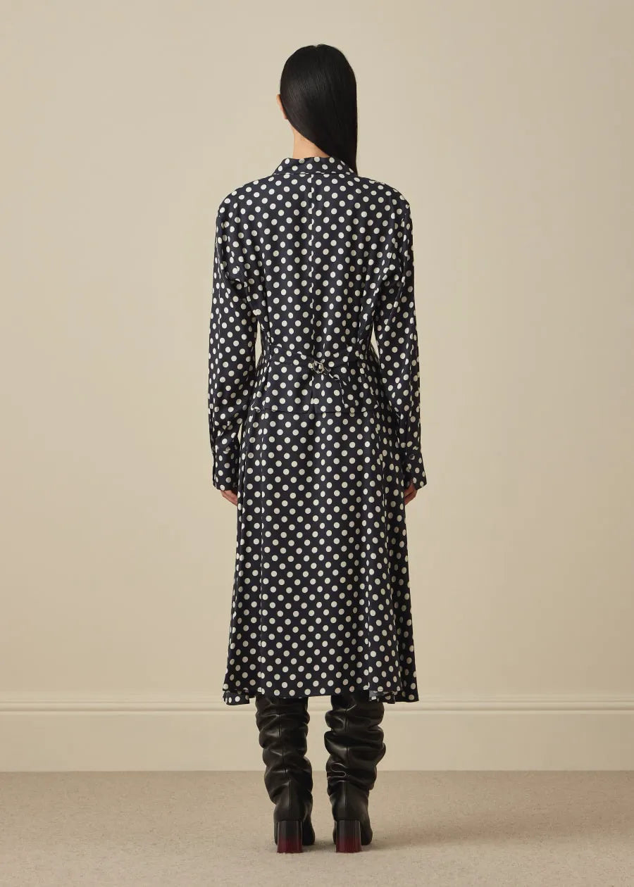 Women's Polka Dot Shirt Dress