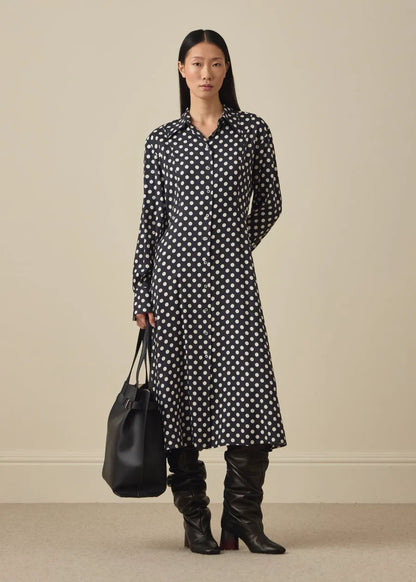 Women's Polka Dot Shirt Dress